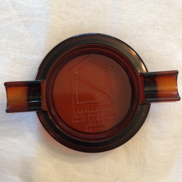 Vintage 1950’s Dominion Royal Tire Ashtray Dark Orange Amber Glass Insert - #457 - Picture 9 of 12